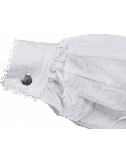 Bunadskjorte dame, i bomull m. nupereller utan broderi Bunadskjorte dame, i bomull m. nupereller utan broderi